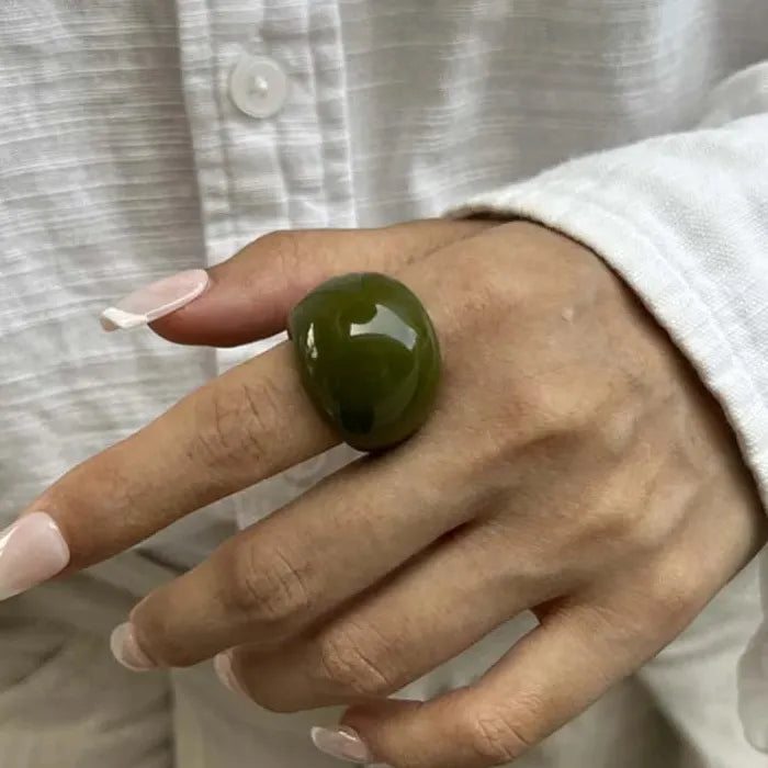 Y2K Vintage Geometric Punk Rings for Women Boho Party Jewelry Gift