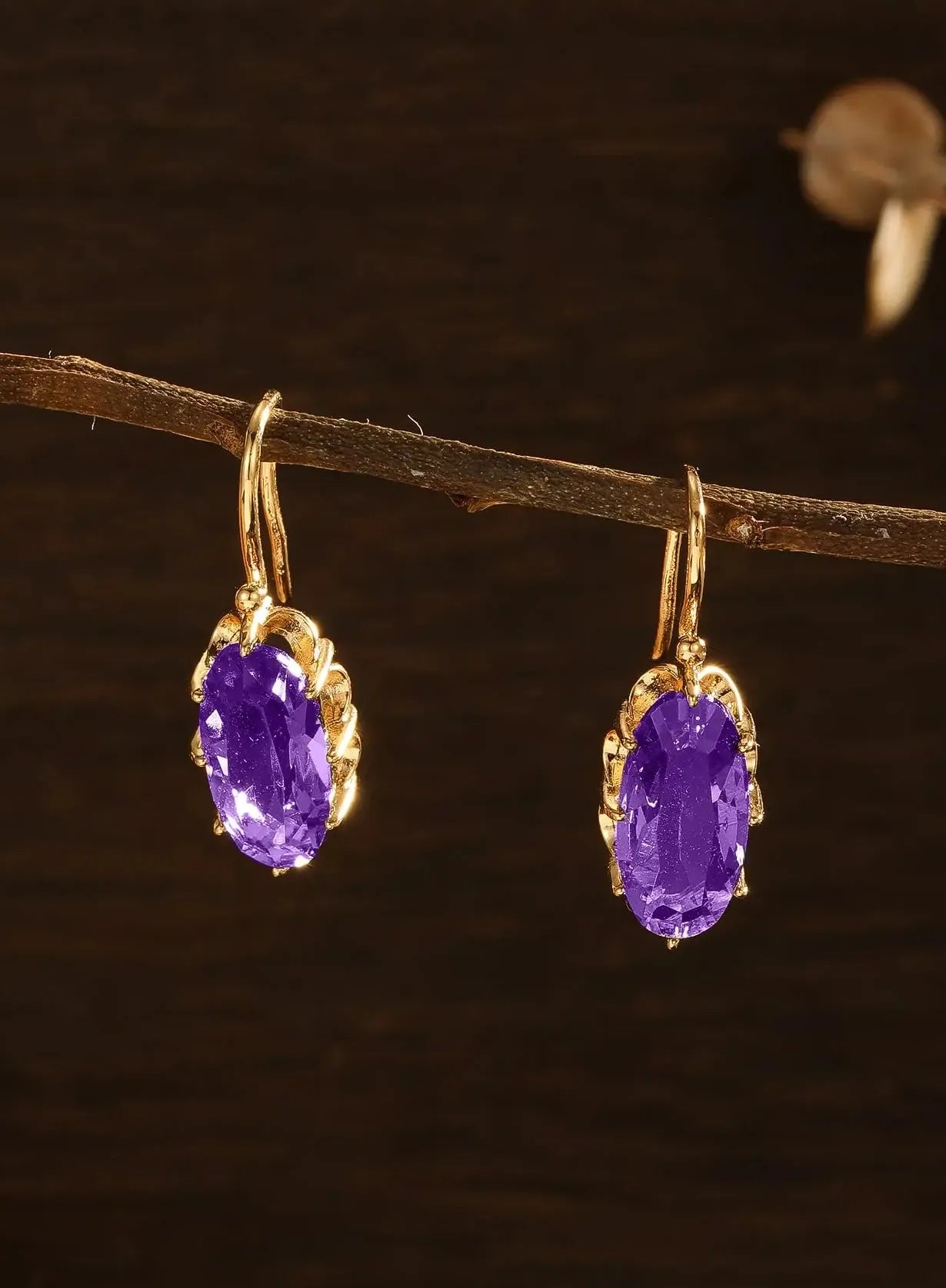Elegant Women Oval Cubic Zirconia Drop Earrings Luxury Dangle Jewelry