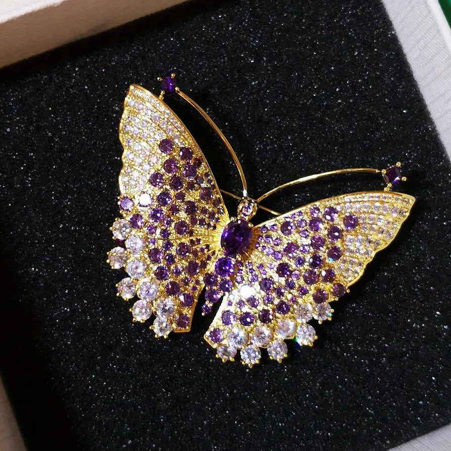 Luxury Butterfly Insect Brooch Pin Classic Style Jewelry Gift for Women