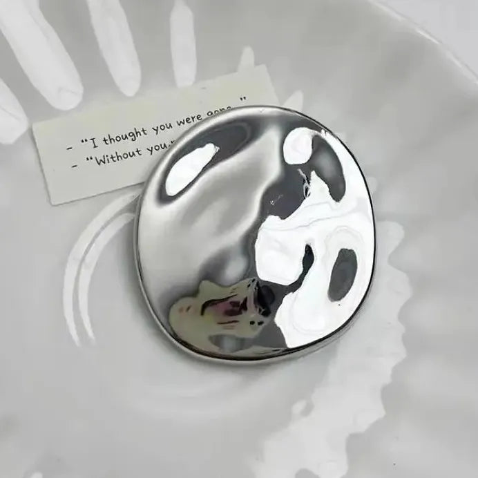 Irregular Circle Zinc Alloy Metal Brooch Lapel Pin Gift for Women Men