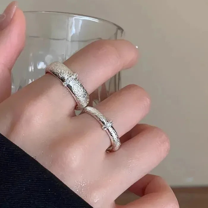 2Pcs Vintage Geometric Zircon Rings for Women Engagement Party Jewelry 2024 Trend