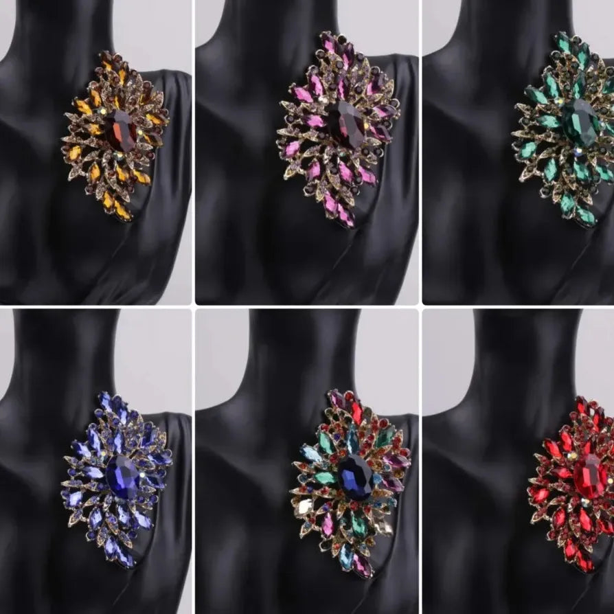 Classic Floral Brooch for Men & Women Wedding Party Gift Accessory