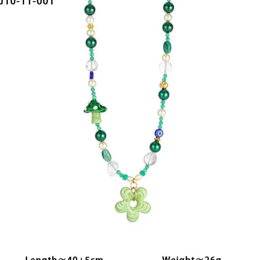 Handmade Summer Multicolor Flower Pearl Beaded Choker Necklace Elegant