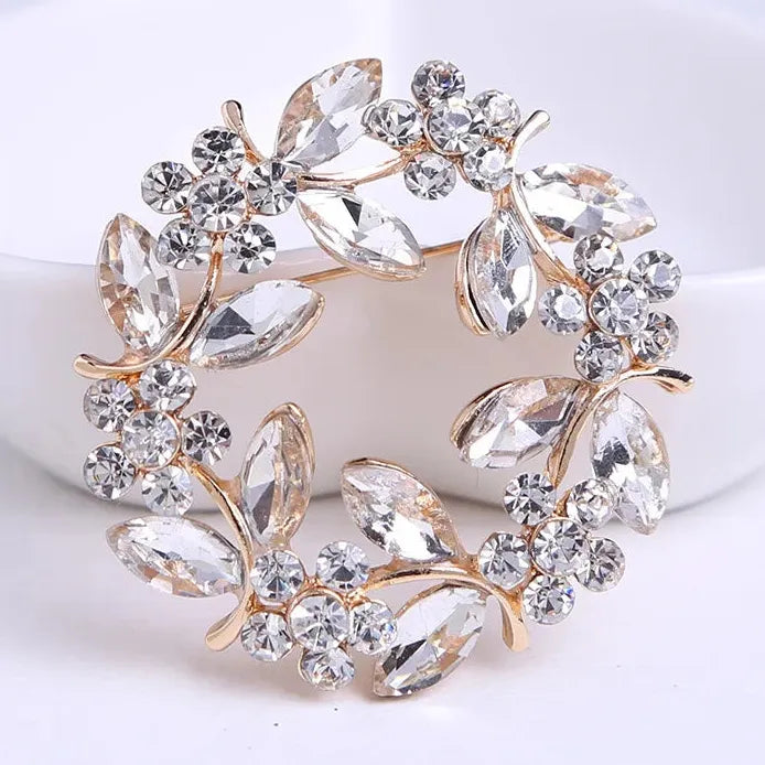Classic Floral Brooch for Wedding Party Gift Men & Women