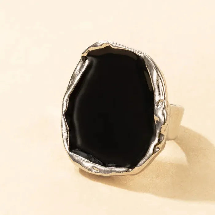 Bohemian Irregular Geometric Adjustable Mood Tracker Ring for Women Men