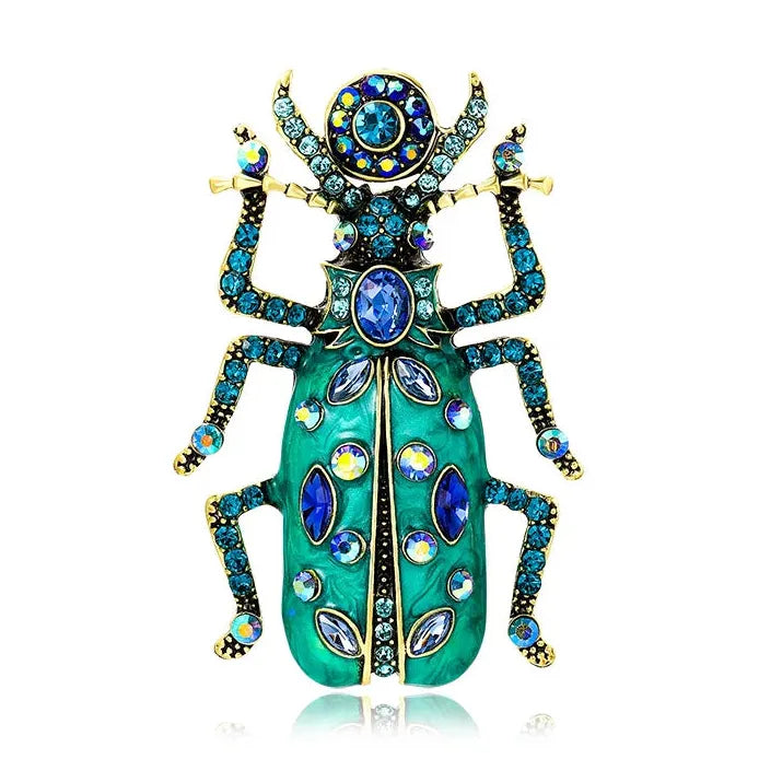 Luxury Insect Brooches Cicada Beetle Bee Mantis Pin for Women