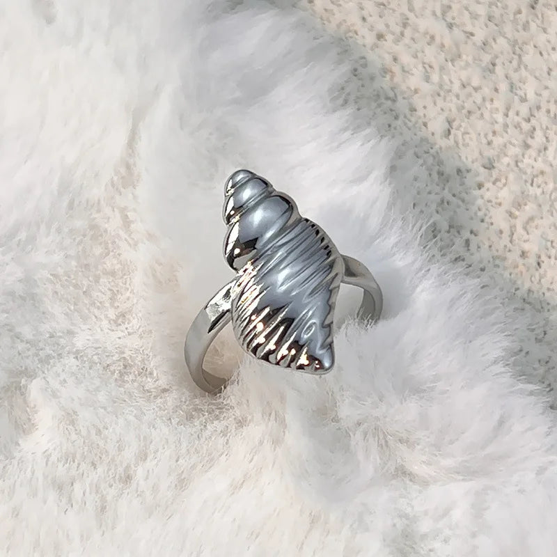 316L Stainless Steel Ocean Series Rings for Women Sea Star Crab Butterfly Hypoallergenic