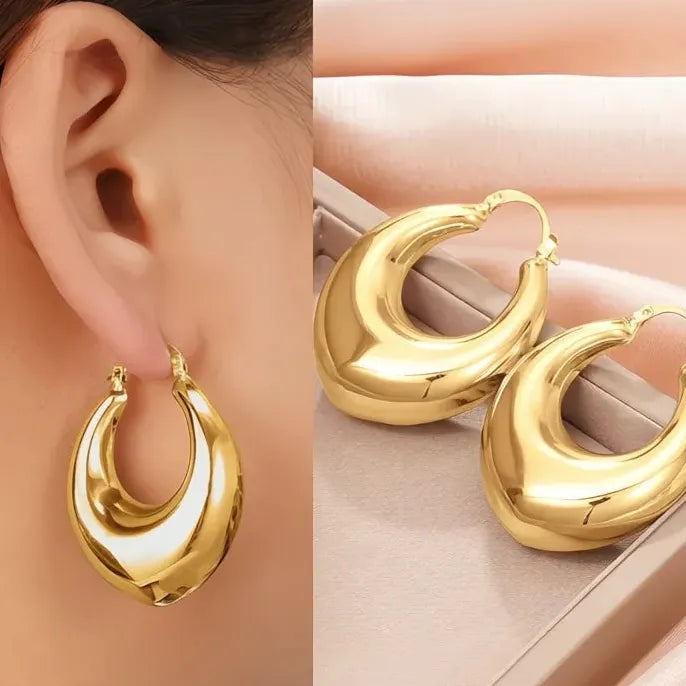 Water Drop Earrings for Women Brass Metal Gold Color Silver Plated Gift