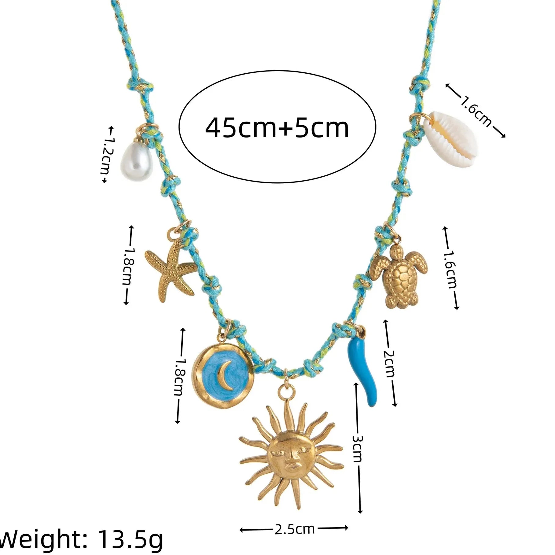 Pearl Marine Organism Pendant Choker Necklace Rope Shell Coral Beach Jewelry