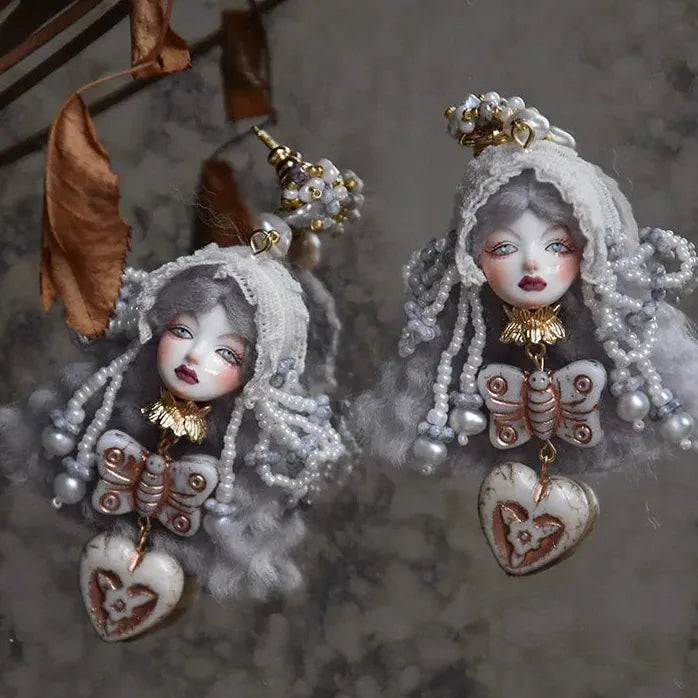 Baroque Neo-Gothic Copper Drop Earrings for Women Party Gifts Stylish