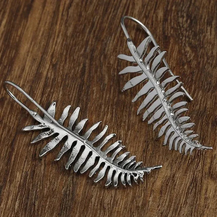 Vintage Persian Leaf Zinc Alloy Drop Earrings for Women Party Jewelry