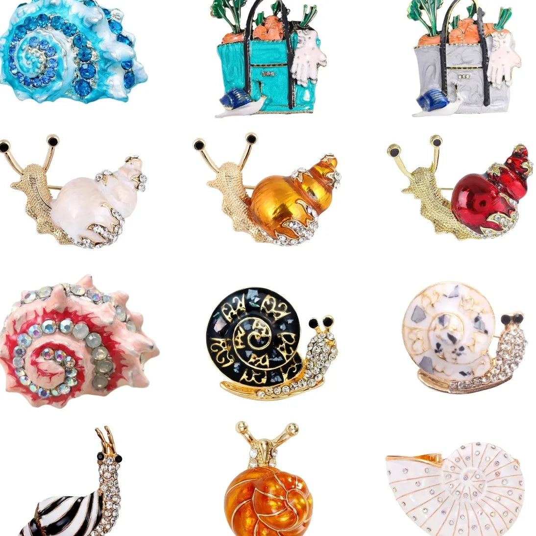 Classic Snail Conch Shell Brooch Pin Jewelry for Men and Women