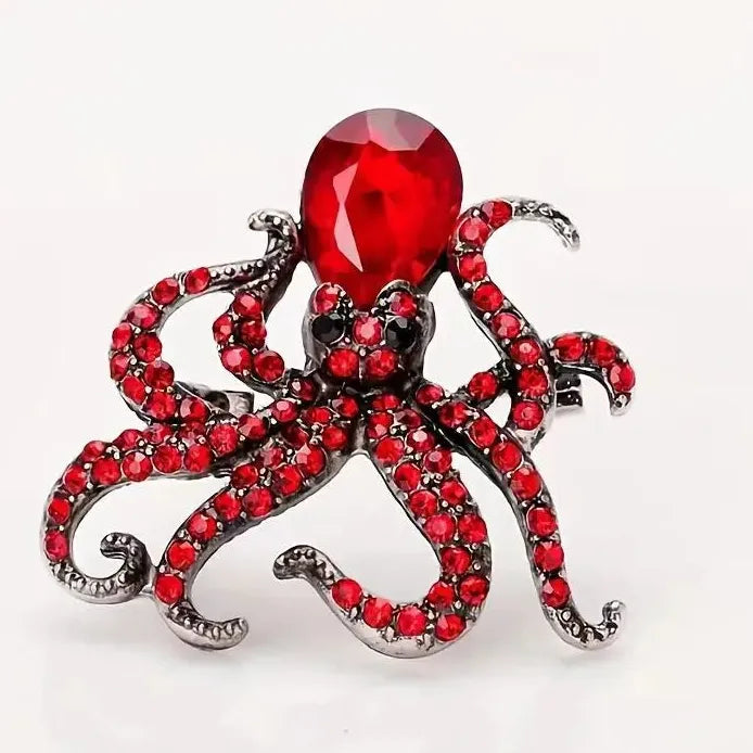 Classic Octopus Brooch Marine Creature Jewelry for Men and Women