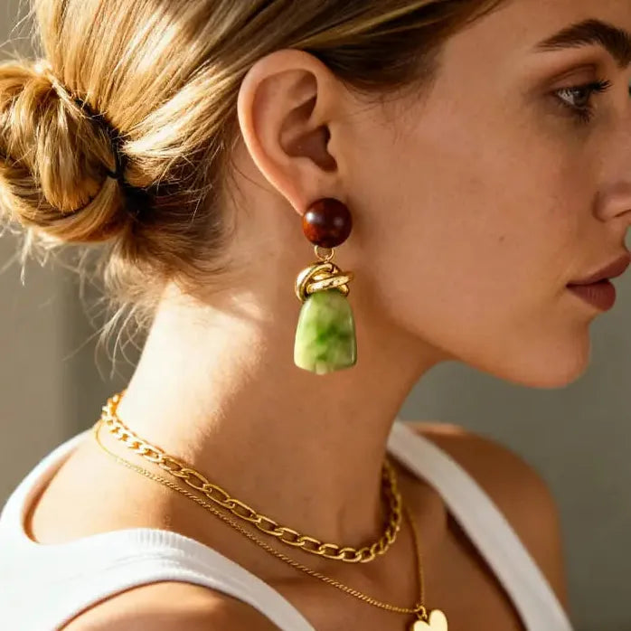 Retro Geometric Drop Earrings for Women Lightweight Wedding Jewelry Gifts