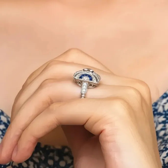 Brass Geometric Cubic Zirconia Wedding Band Ring for Women Jewelry