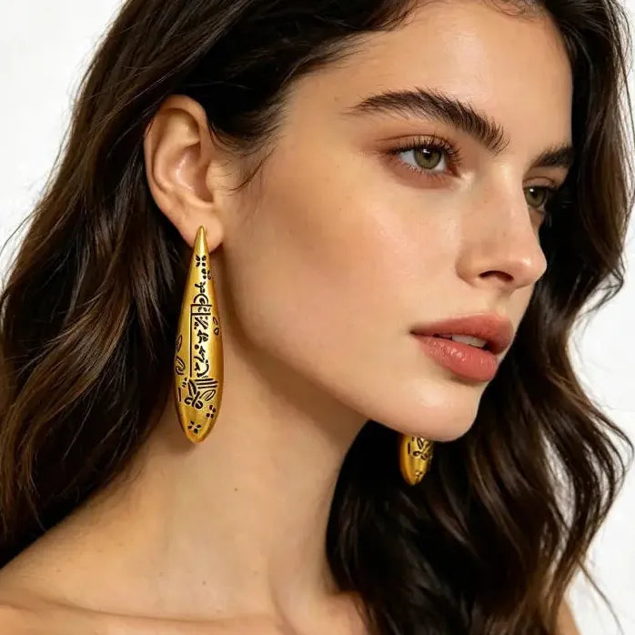 French Retro Bowknot Drop Earrings for Women Vintage Floral Jewelry Gift