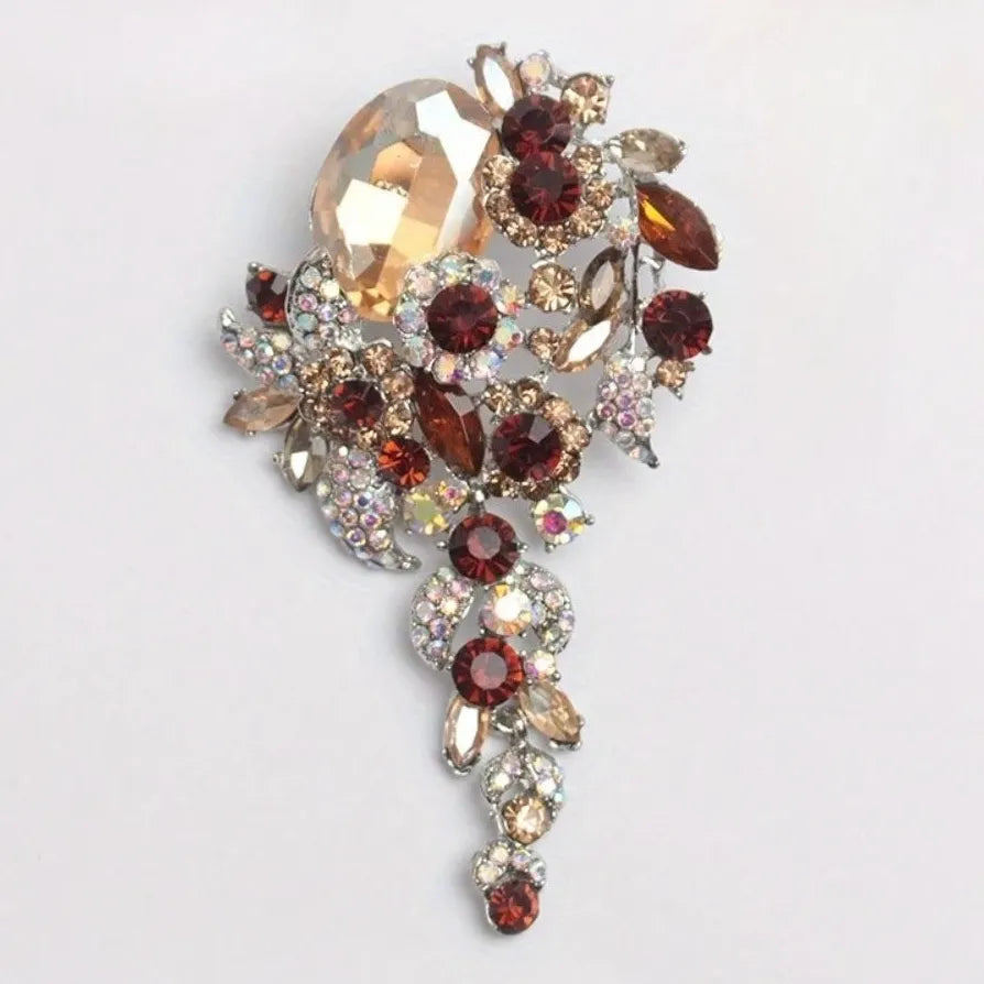 Vintage Floral Brooch Pin Jewelry Classic Style for Men Women