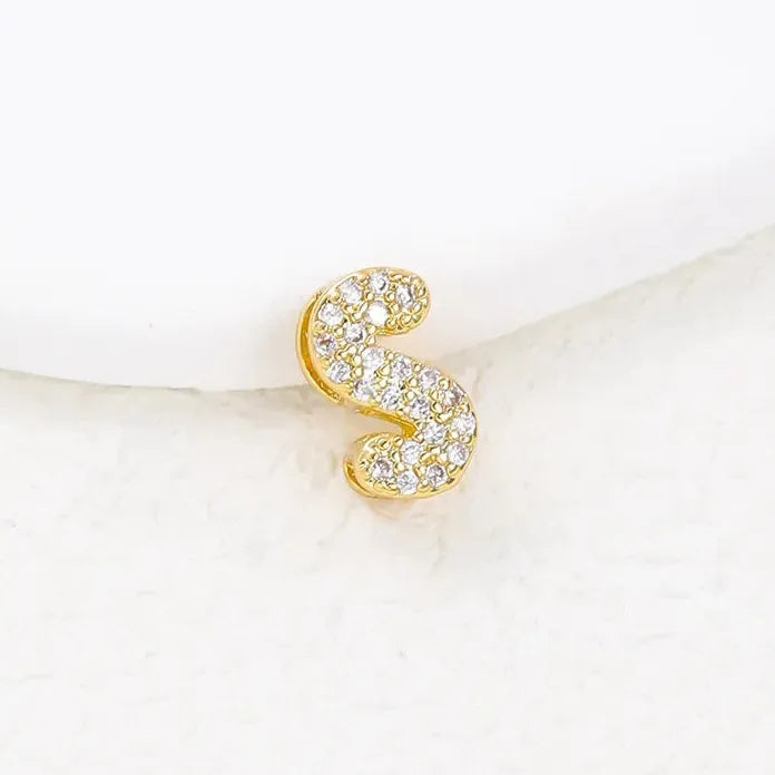 18K Gold Plated Zircon Initial Necklace Women Mini Alphabet Choker Gift