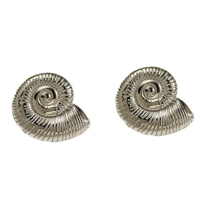 Bohemian Stainless Steel Animal Conch Stud Earrings for Women Gift