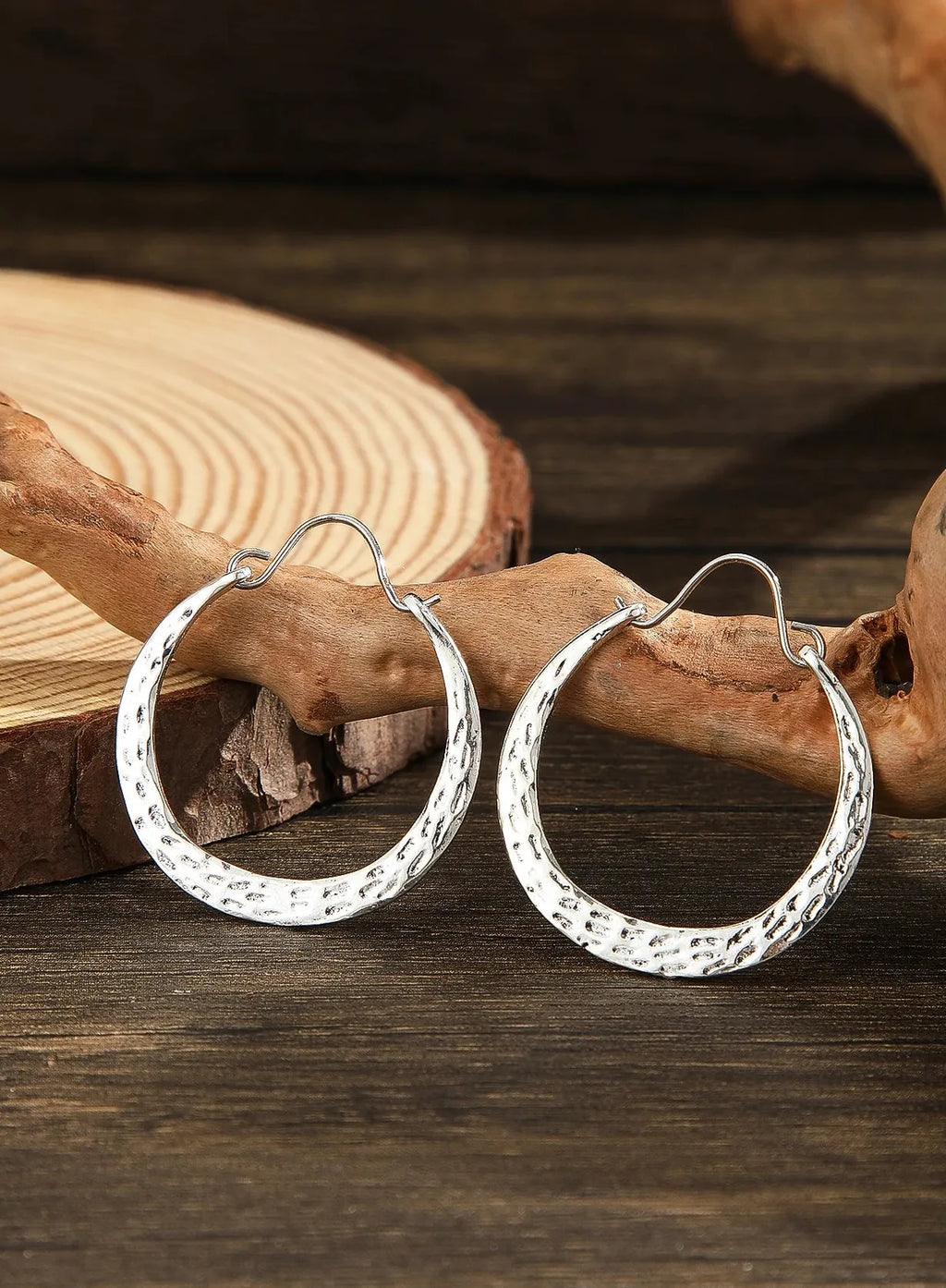 Retro Style Large Zinc Alloy Hoop Earrings for Women Party Jewelry Gifts