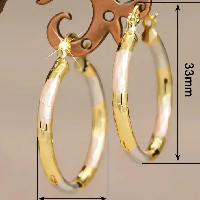Trendy Elegant Women’s Geometric Copper Alloy Hoop Earrings