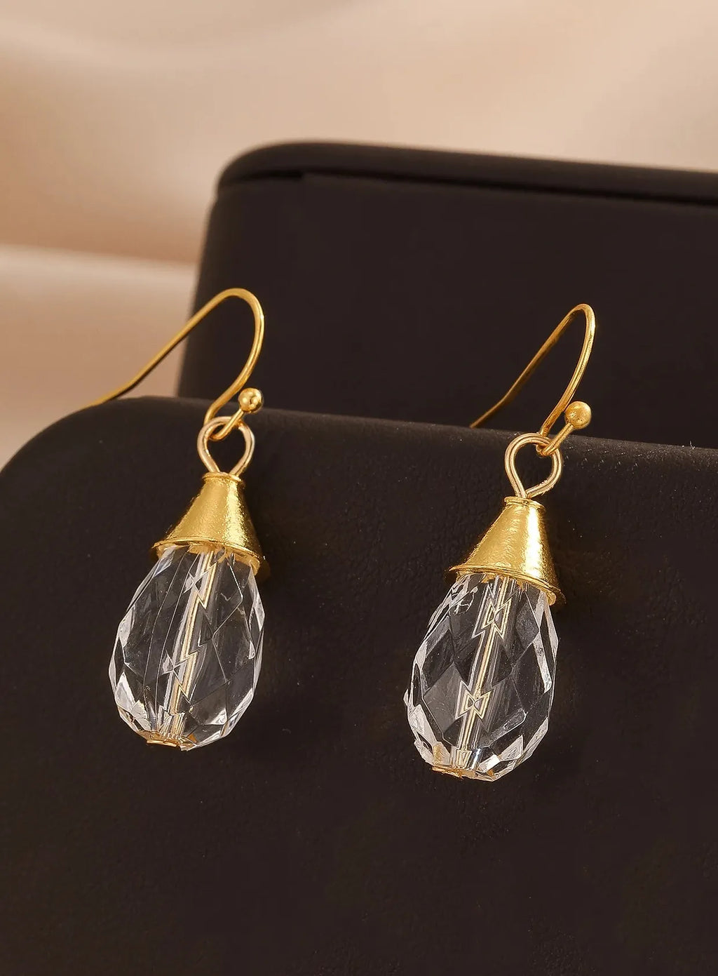 Honeycomb Imitation Crystal Ball Drop Earrings Zinc Alloy Jewelry Gift for Women