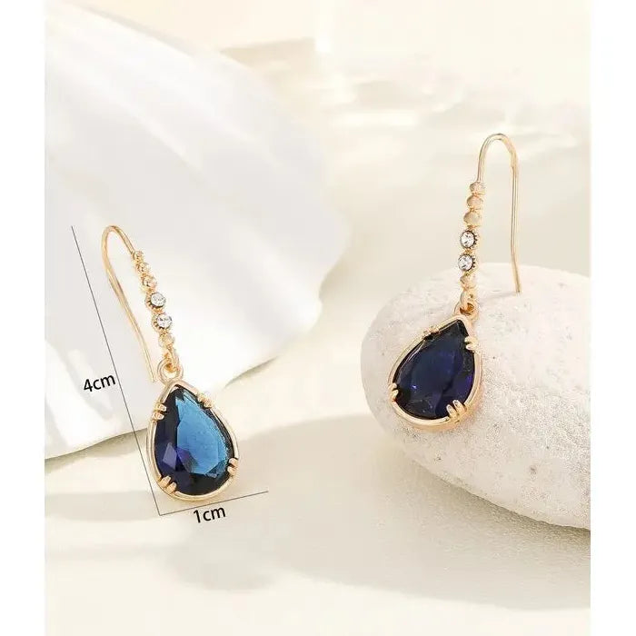 Blue Pendant Mid Length Summer Drop Earrings Zinc Alloy Women's Jewelry