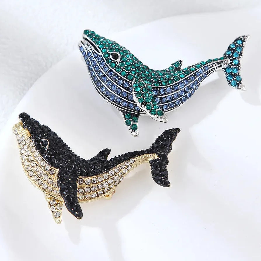 Vintage Dolphin Brooch Pin for Women Classic Animal Jewelry Gift