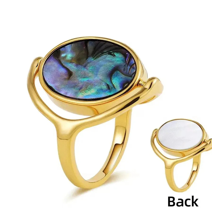 Natural Abalone Shell Pearl Stud Earrings Geometric Huggie Hoops CZ Necklace Choker