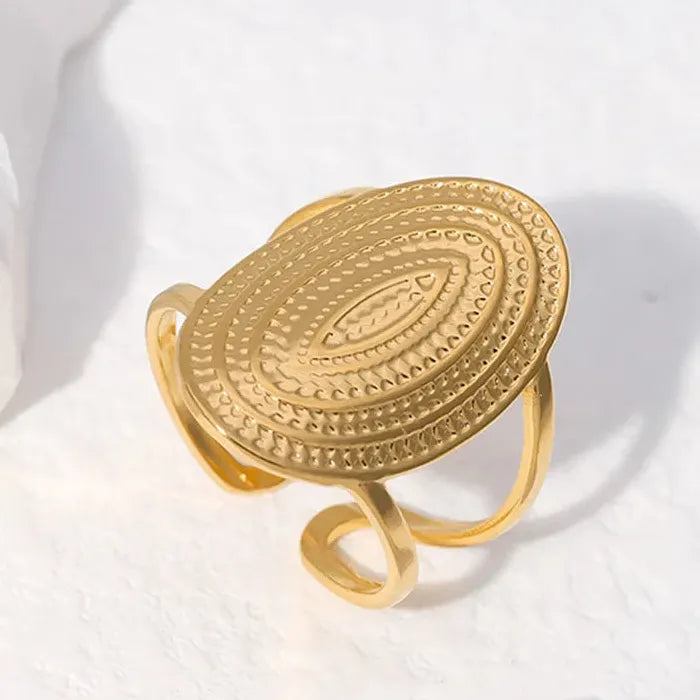 Minimalist Stainless Steel Double Layer S-Shaped Waterproof Ring for Women Jewelry