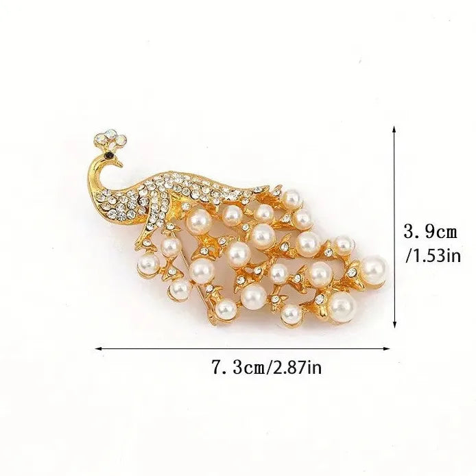 Luxury Bee Peacock Cat Brooch Elegant Jewelry Gift for Men and Women