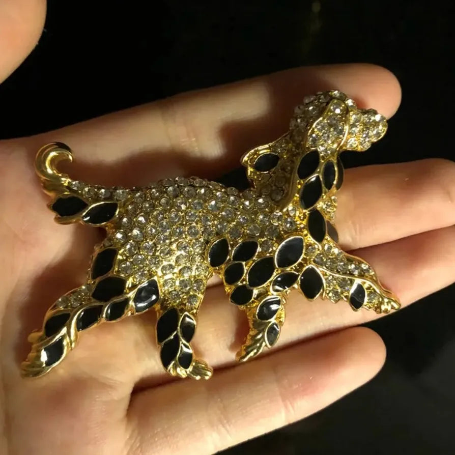 Luxury Classic Poodle Brooch Animal Pin Jewelry Gift for Women