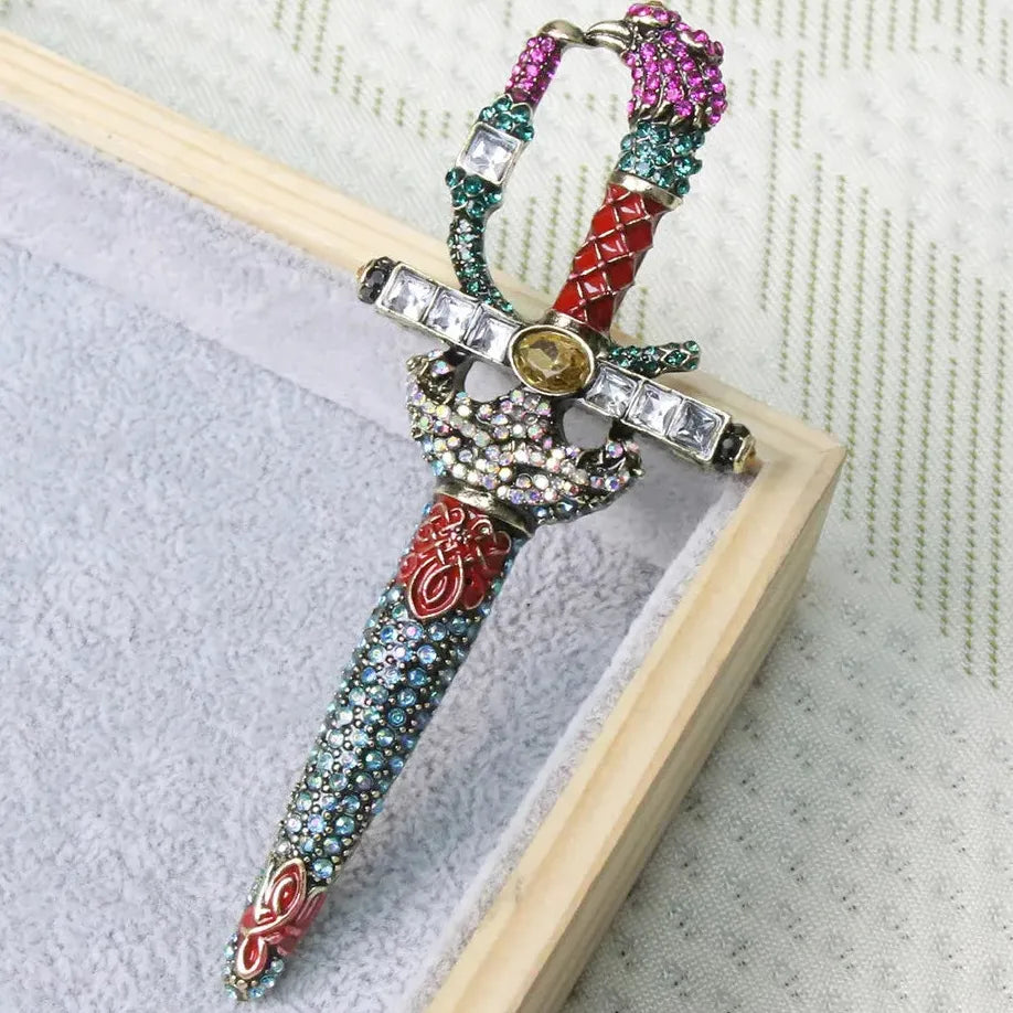 Vintage Sword Brooch Jewelry Gift for Men & Women Classic Style