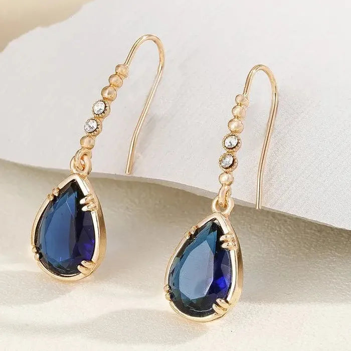 Blue Pendant Mid Length Summer Drop Earrings Zinc Alloy Women's Jewelry