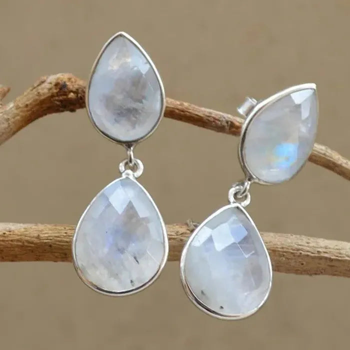 Women's Fashion Water Drop Earrings Crystal Tear Drop Pendant Jewelry