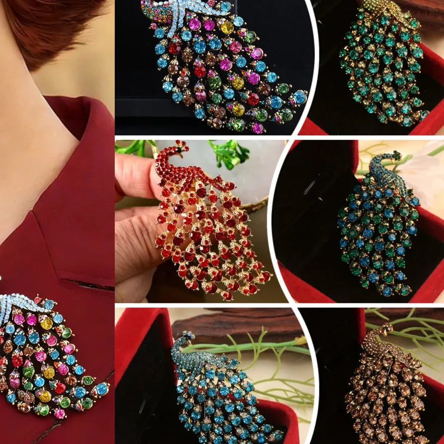 Classic Peacock Phoenix Brooch Wedding Gift for Men and Women