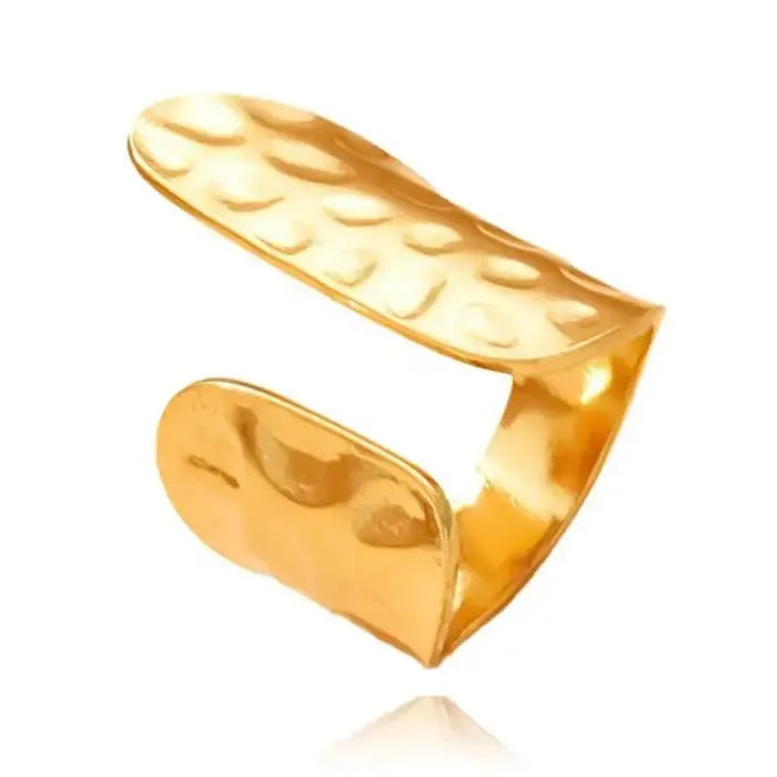 Wide Geometric Irregular Gold Silver Fashion Ring for Women Men
