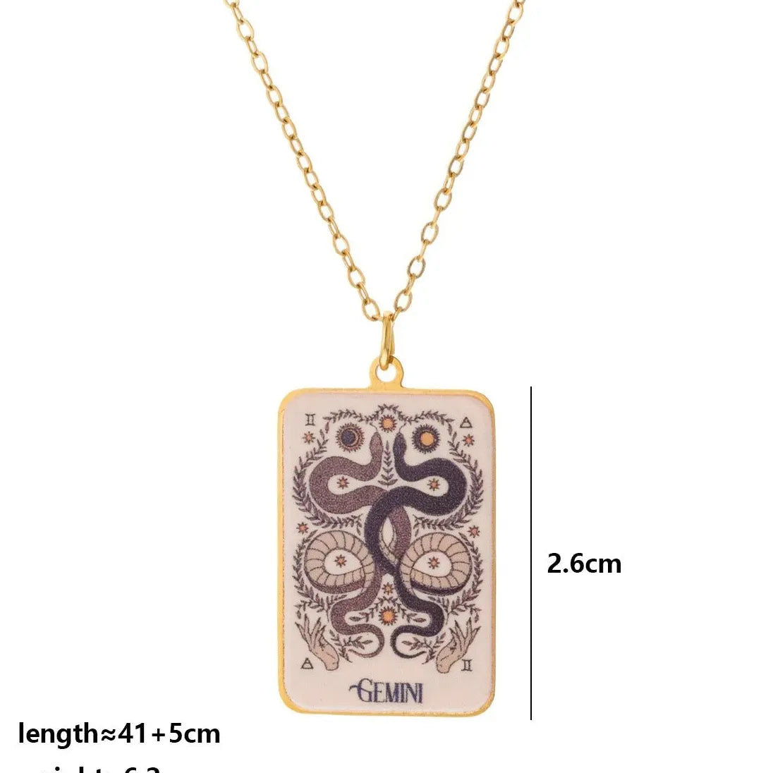 18k Gold Plated Stainless Steel Geometric Pendant Necklace for Women Stylish