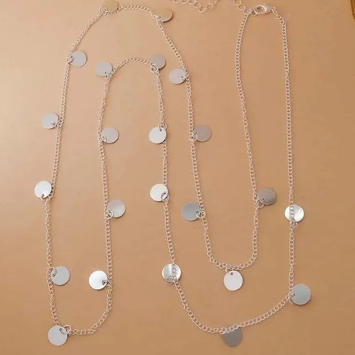 Bohemia Gold Tassel Sequins Necklace Women 2026 Trendy Fashion Jewelry