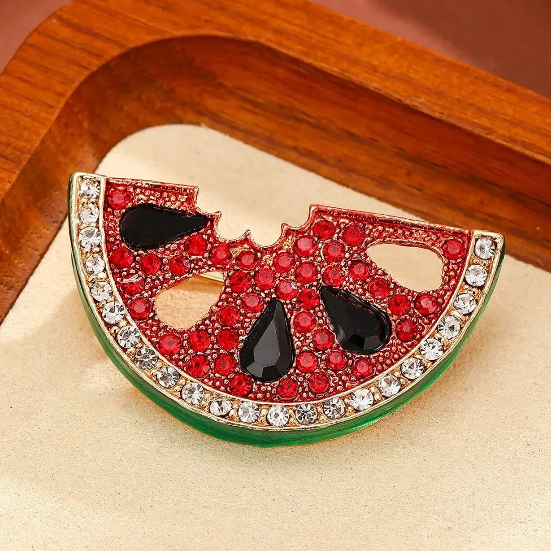 Watermelon Apple Durian Mulberry Fruit Brooch Pin for Women Men