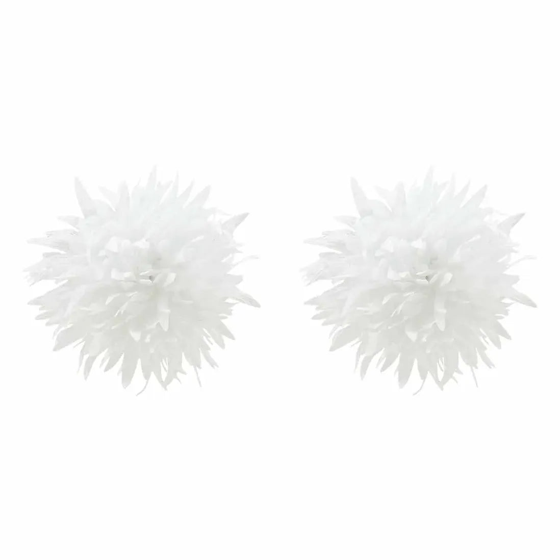 6 Colors Large Fluffy Fabric Flower Stud Earrings Women Vintage Boho Jewelry