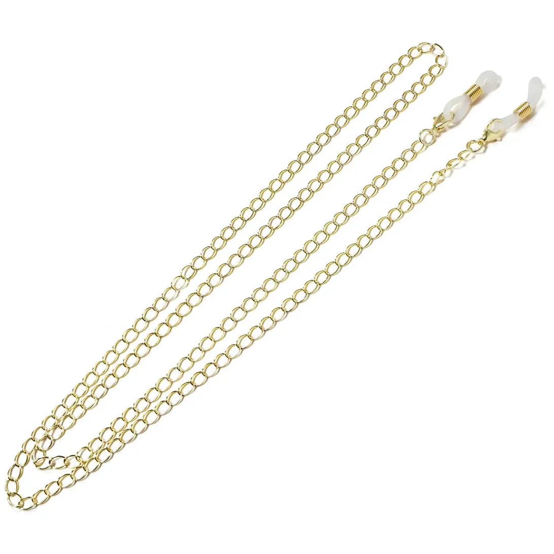Fashion Woman Zinc Alloy Cylinder Bead Sunglasses Chain Eyeglasses Holder