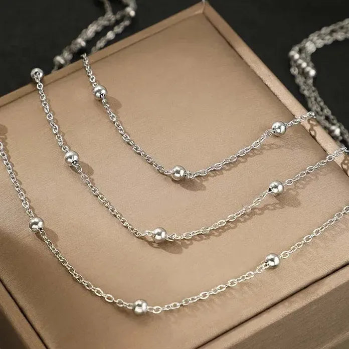 Bohemian Multi-layered Round Beads Choker Necklace for Women Jewelry Trendy