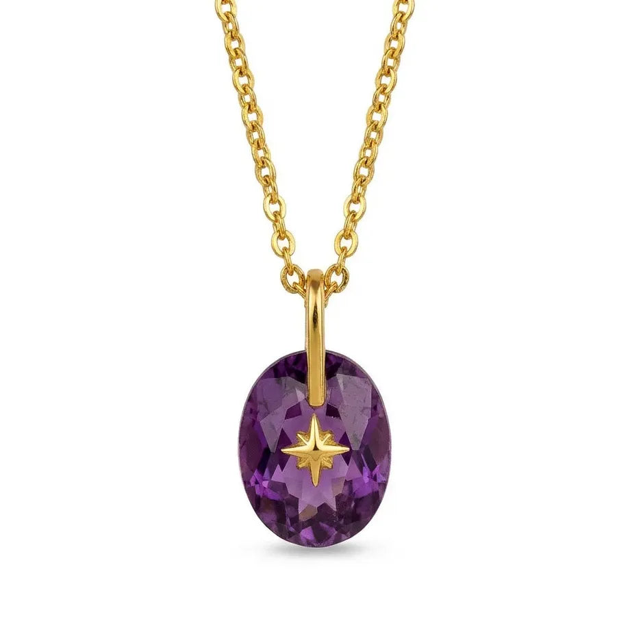 Multi-color Crystal Zircon Oval Pendant Necklace for Women Stainless Steel Jewelry