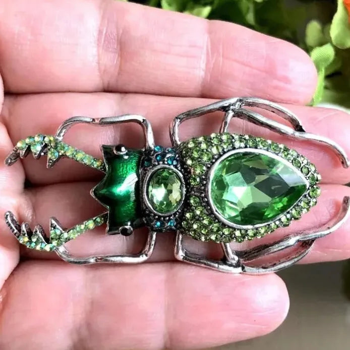 Classic Beetle Brooch Pin for Women Men Elegant Jewelry Gift