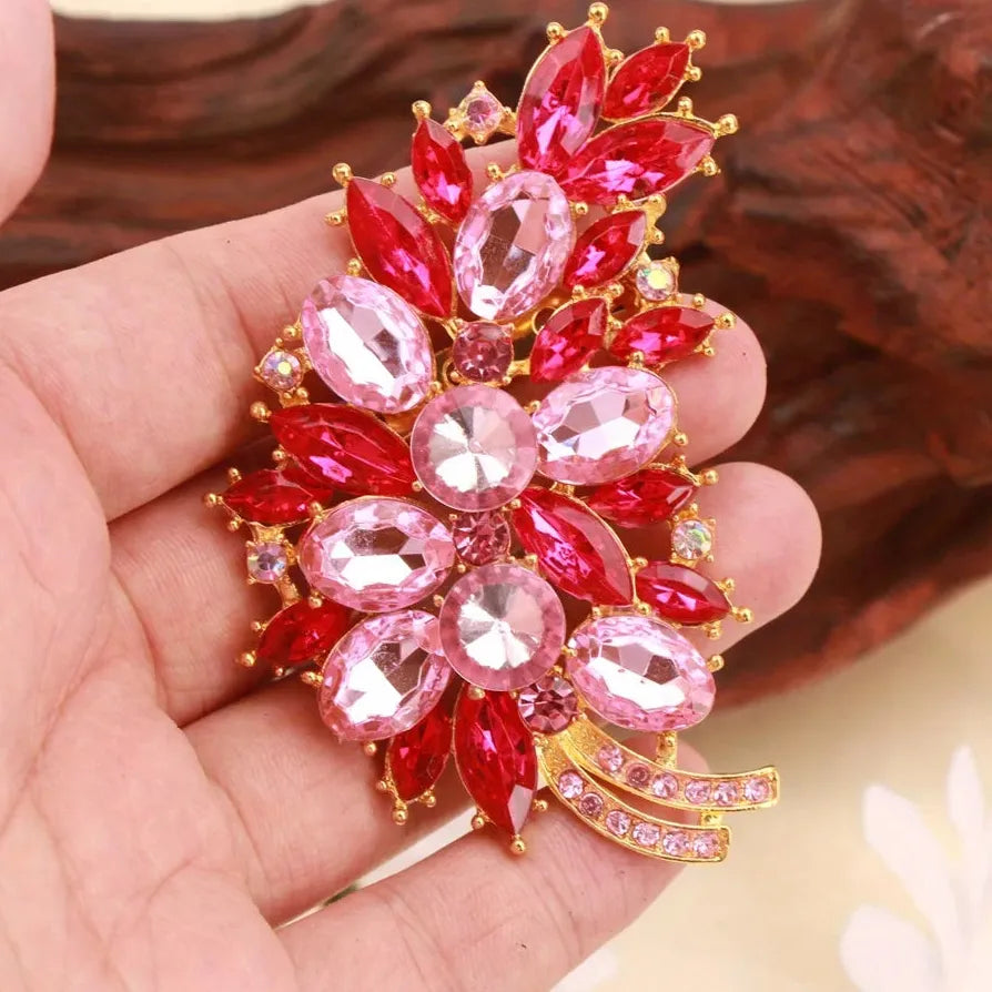 Luxury Floral Brooch Pin Elegant Classic Jewelry Accessory for Women