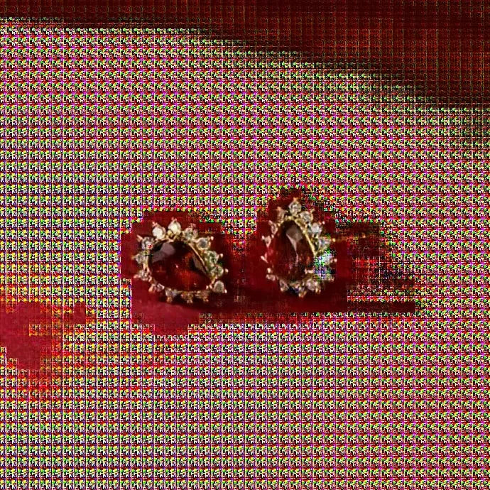 Bright Red Water Drop CZ Stud Earrings Copper Alloy Luxury Wedding Gift
