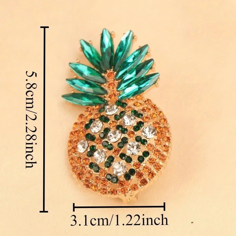 Luxury Pineapple Brooch Classic Jewelry Gift for Men and Women