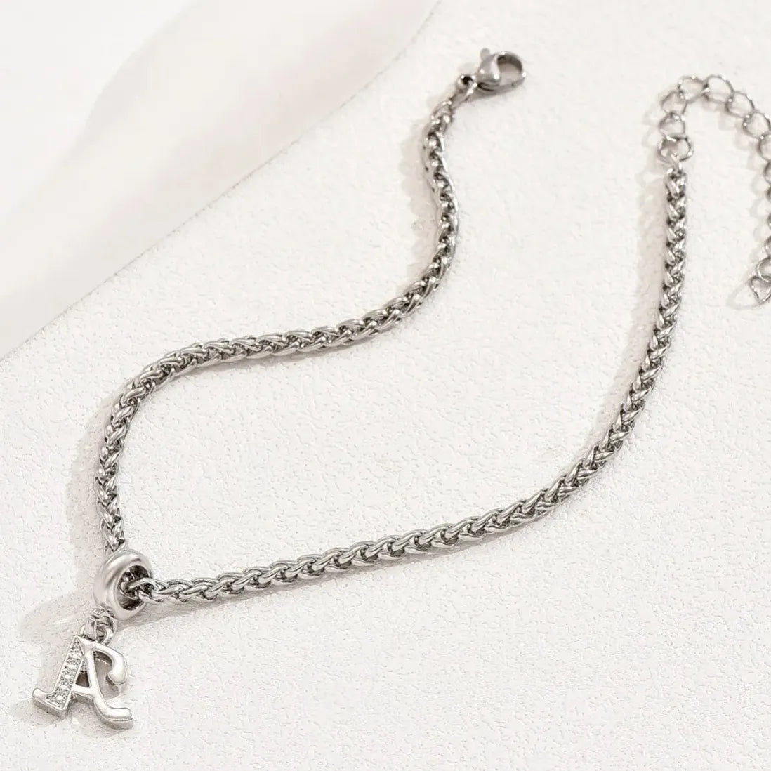 Stainless Steel Punk Initial Alphabet Charm Bracelet for Women Men Hypoallergenic Jewelry Gift Waterproof