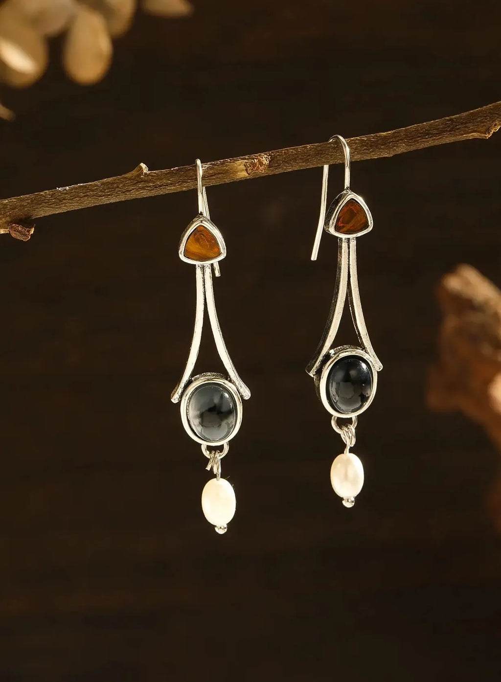 Silver Imitation Pearl Drop Earrings for Ladies and Girls Daily Party Jewelry